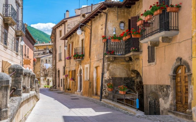 Scenic sight in Scanno, province of L'Aquila, Abruzzo, central Italy.